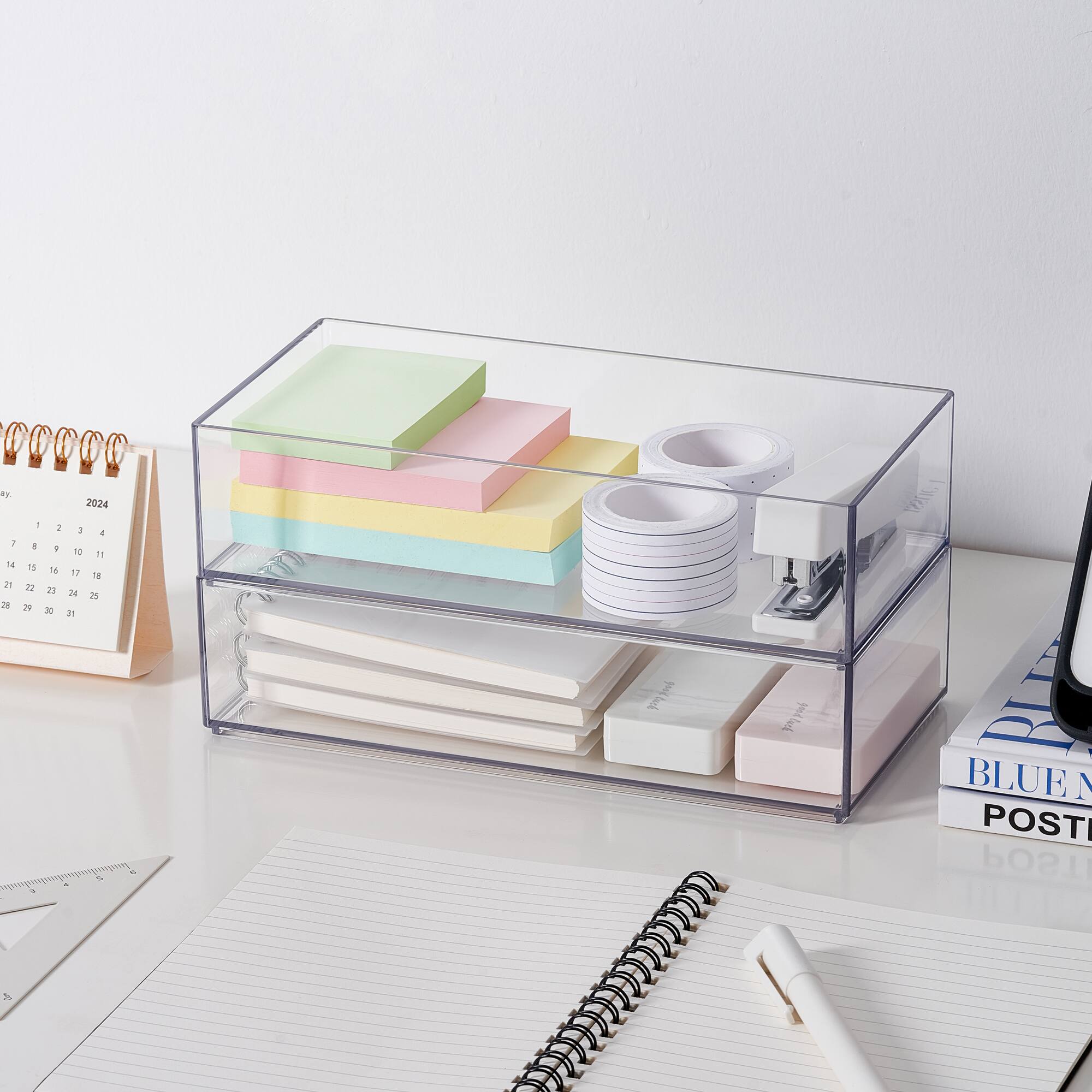 8" x 4" Clear Stacking Storage Tray by Simply Tidy™